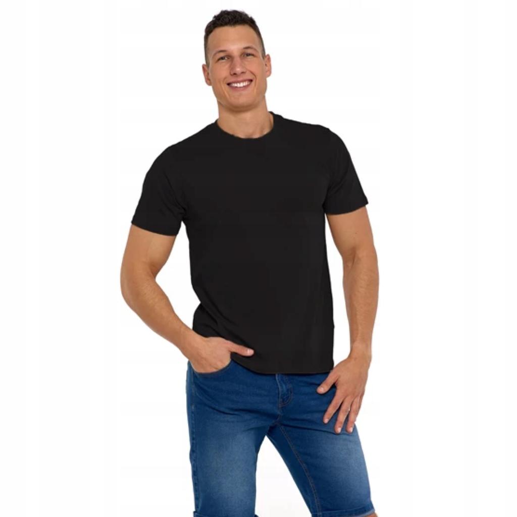 T-Shirt Men's Cotton Short Sleeve 4XL Black