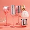 350/390/400ml Colored Wine Glass Unique Italian Style High Stemmed for White Wine Red Wine Margarita Glass Rose Electroplated Goblets
