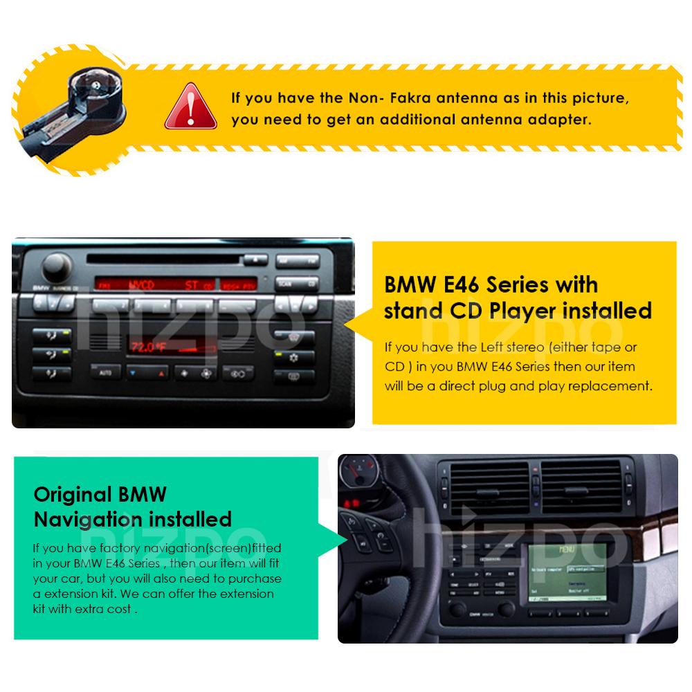 Hizpo 7 Inch 8G 128G AI Voice 2Din Android Auto Radio for BMW 3 E46 M3 318 320 325 330 335 Carplay 4G NET Car Multimedia GPS Intelligent Auto Radio