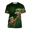 3D Printing Amphibia Tree Frog T-shirt Funny Animal Short-sleeved T Shirt Crew Neck Summer Oversized Tees Top Men Clothes