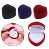 Fashion Couple Lover Wedding Party Earrings Holder Heart Boxes Jewelry Case Velvet Ring Box