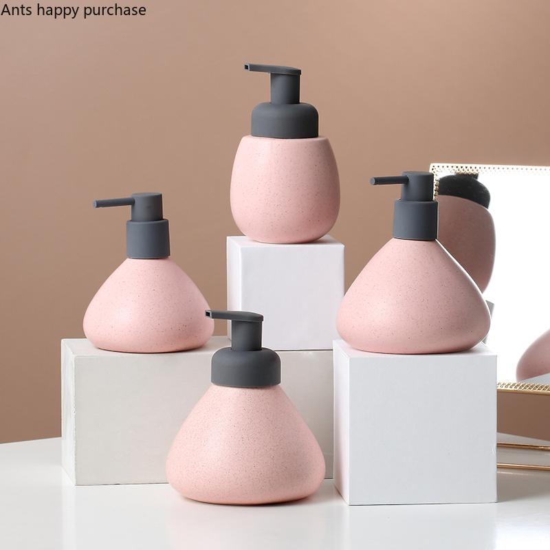 Бутылка для лосьона Nordic Ceramics 280 мл 500 мл Конический пресс Бутылка Товары для ванной комнаты Бутылка для дезинфицирующего средства для рук Контейнер для геля для душа