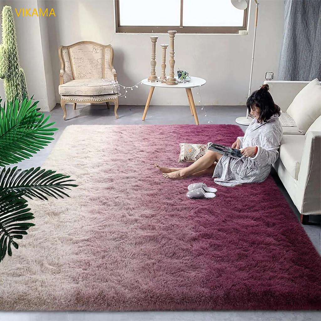 Tie-Dye Large Carpet Living Room Fluffy Floor Mat Super Soft Children's Room Non-Slip Home Decoration Bedroom Rug Washabl