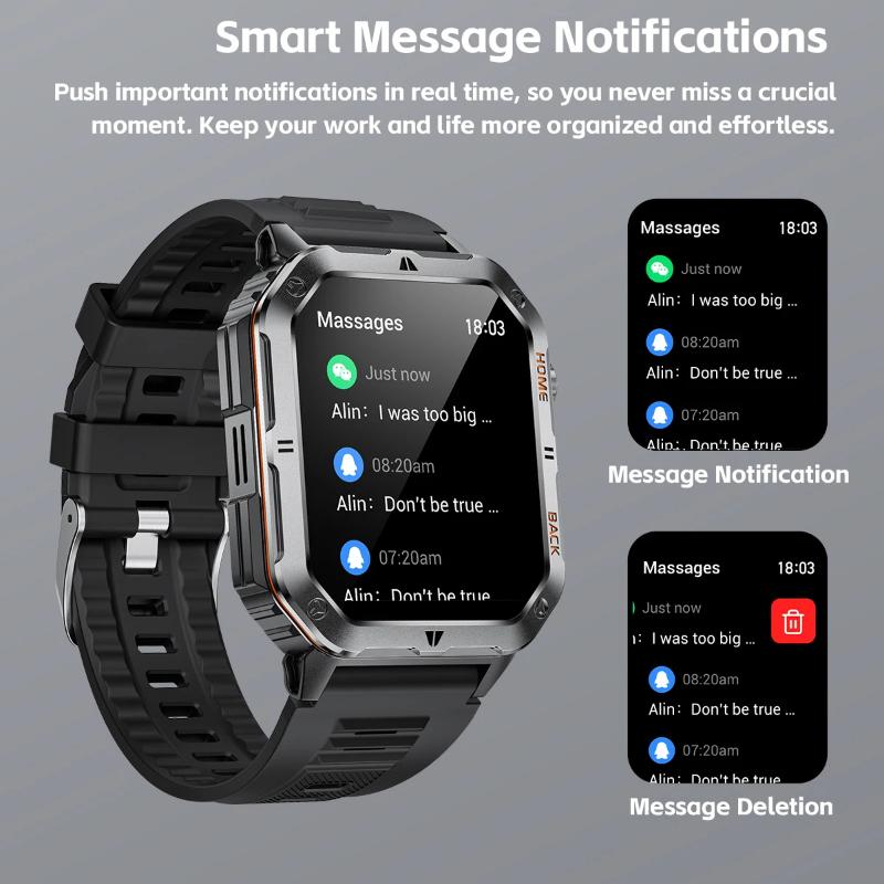 2025 New 1000mAh Battery, High-Definition AMOLED Screen, IP68 Waterproof And Bluetooth Call Are Suitable For Android Smartwatches