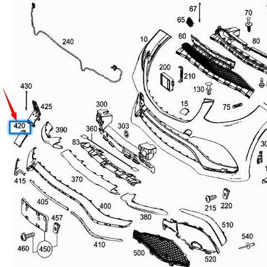 Mercedes-Benz ML/GLE W166 Front Bumper Tow Hook Cover