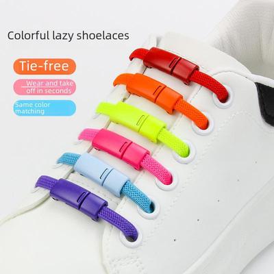Цветные магнитные эластичные шнурки с металлическими пряжками - аксессуары для шнурков без завязывания