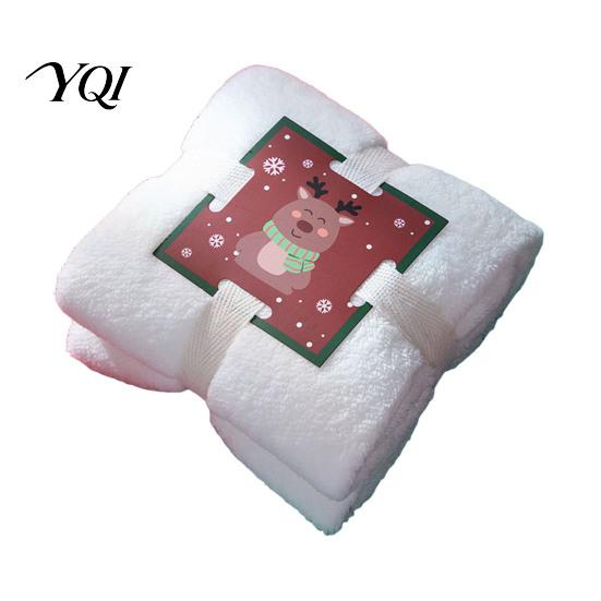 Xmas Gift Box Sets Christmas Towel, Soft Coral Fleece Decorative Red/Green/White Hand Towel for Washcloths Holiday Bathroom and Kitchen Decor,