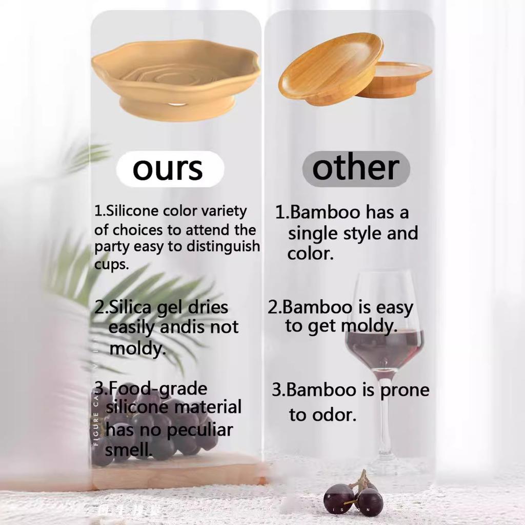 Силиконовая крышка для подноса для вина и закусок