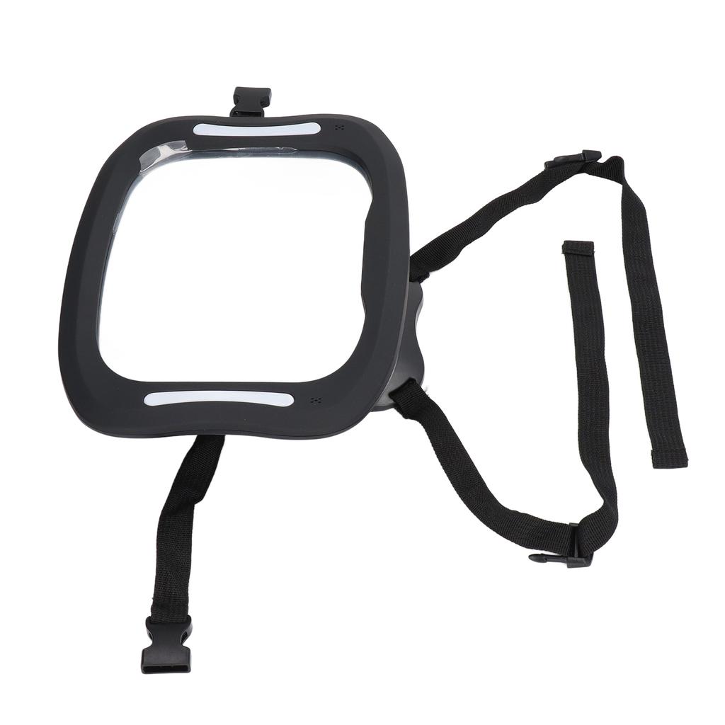 Детское автомобильное зеркало, ударопрочное, вращающееся на 360 градусов, широкое, прозрачное, детское зеркало заднего вида со светодиодами