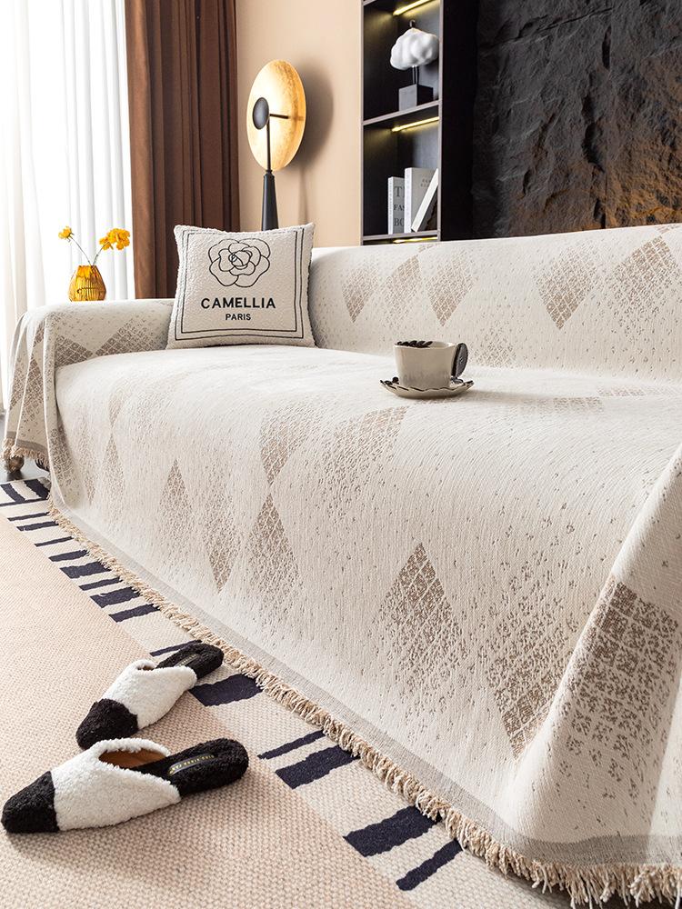 Ins Advanced Geometry Современный чехол для дивана Ткань Синель Диванный шарф Устойчивый к царапинам чехол для дивана Чехол Все сезоны Универсальный