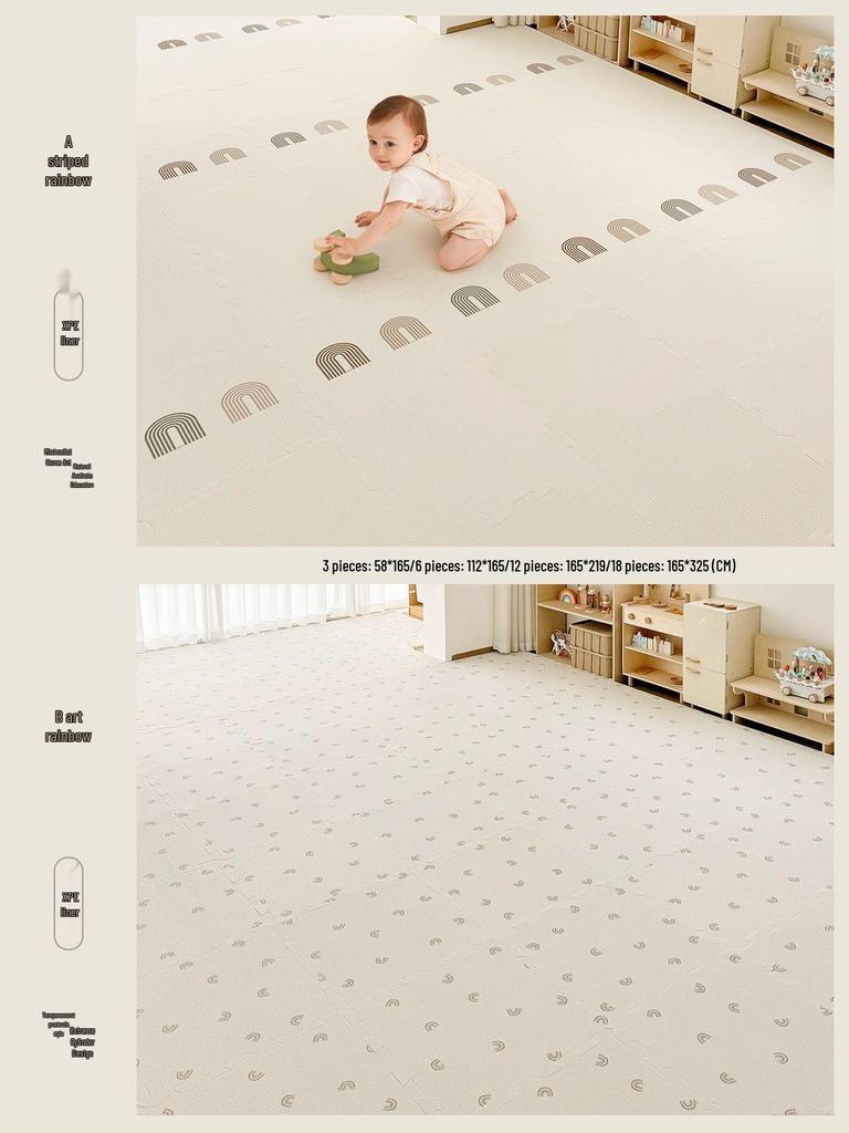 Beiyi Non-Toxic XPE Baby Crawling Mat: Thick, Odorless Foam for Infants and Kids.