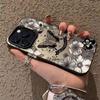 Креативный чехол 'Цветок и Бабочка' для iPhone 14/15Pro/16/17 Air - Модный и Премиальный Дизайн