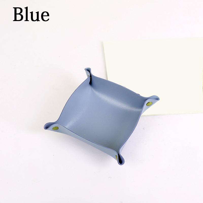 1 шт., ящик для хранения, лоток для хранения, украшение для дома, искусственная кожа, настольное хранилище, портативный