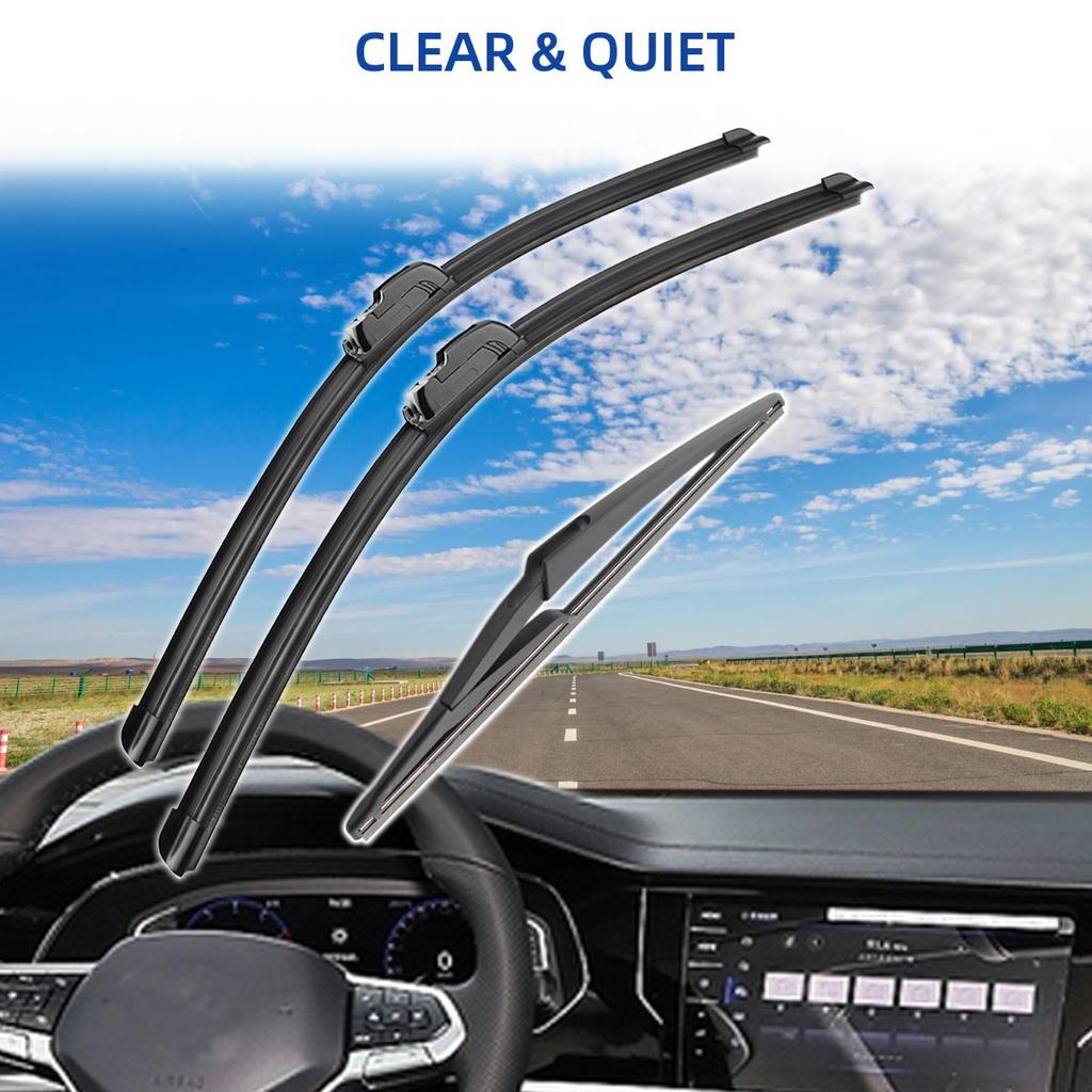 3 шт. для Nissan Juke F15 07,2010-2019 22 "+ 14" + 12" передние и задние щетки стеклоочистителя, аксессуары для резки лобового стекла 2013 2014 2015 2016 2017 2018