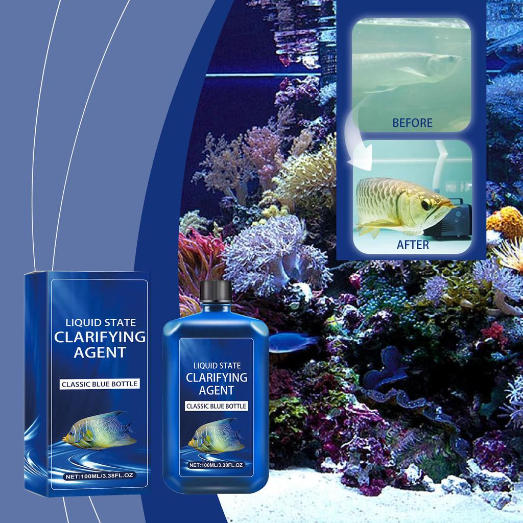 500 мл Осветлитель воды для аквариумов для чистых пресноводных аквариумов и удаления водорослей