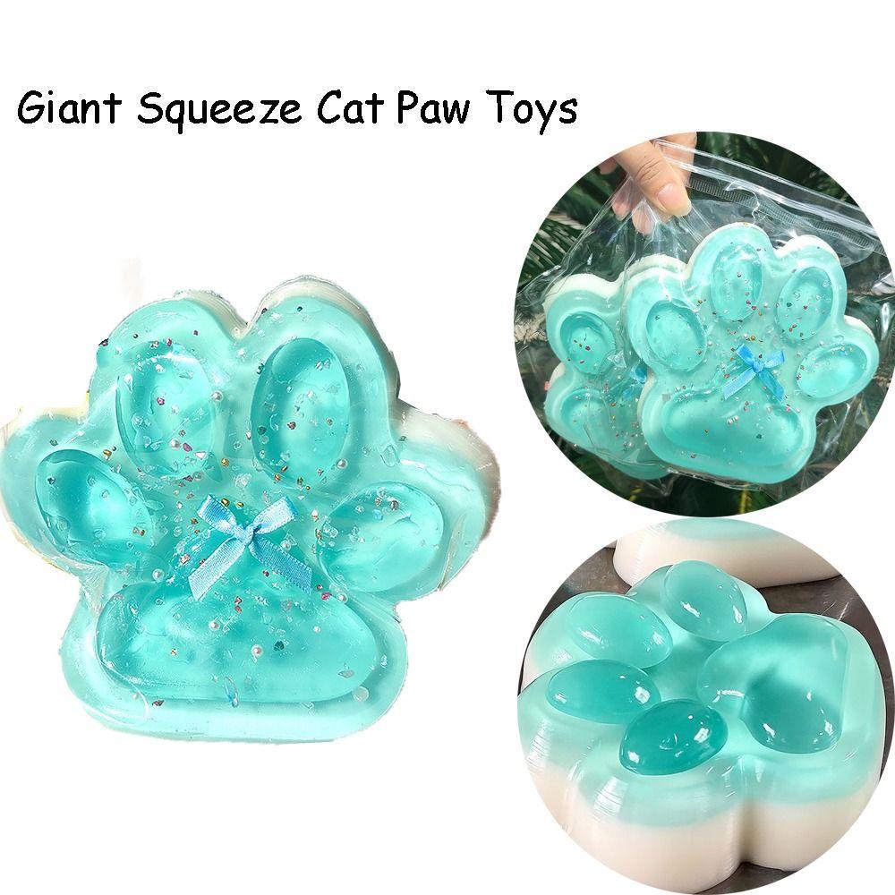 Sticky Squeeze Cat Paw Toys Soft Pinching and Decompressing Toy Decompressing Pinching Cat Paw