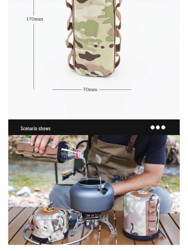 Мини Чехол для Газового Баллона: Изолированный, Ударопрочный Чехол для Кемпинга на Открытом Воздухе - Многоразмерный Аксессуар для Пикника.