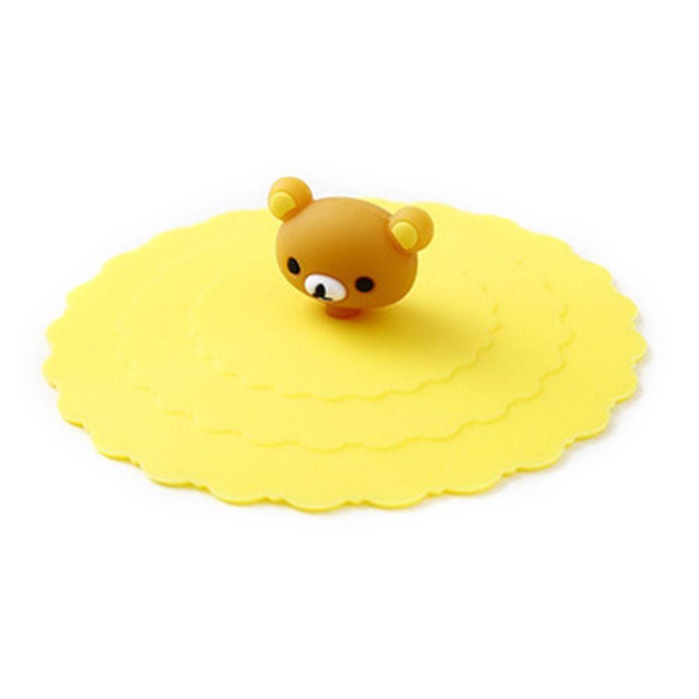 Sealed Cartoon Dustproof Tea Lids Leakproof Proof Lid Cup Cup Accessories Silicone Cup Cover