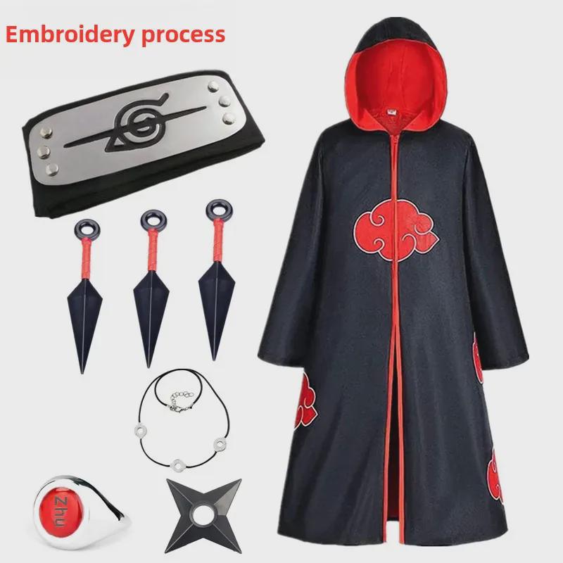 Плащ Наруто Акацуки: Халат с капюшоном «Красное облако»