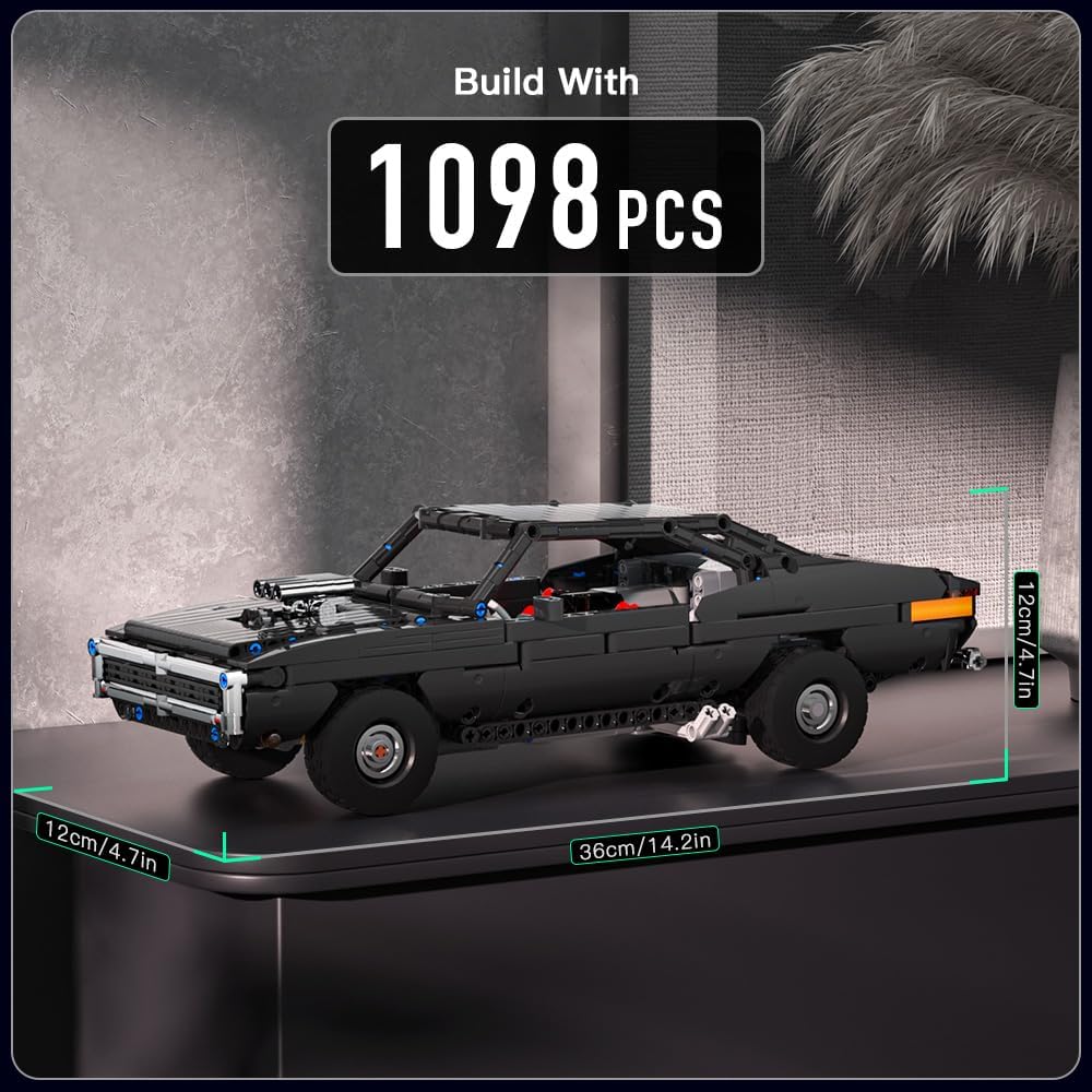 MOLD KING 13081, моторизованный автомобиль с приложением 42111, Ultimate Muscle Charger, автомобильные строительные блоки, игрушки для мальчиков, рождественские подарки