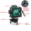 Новый IP-54 12 линий 3D зеленый лазерный уровень горизонтальный и вертикальный крест строительный инструмент измерительные инструменты