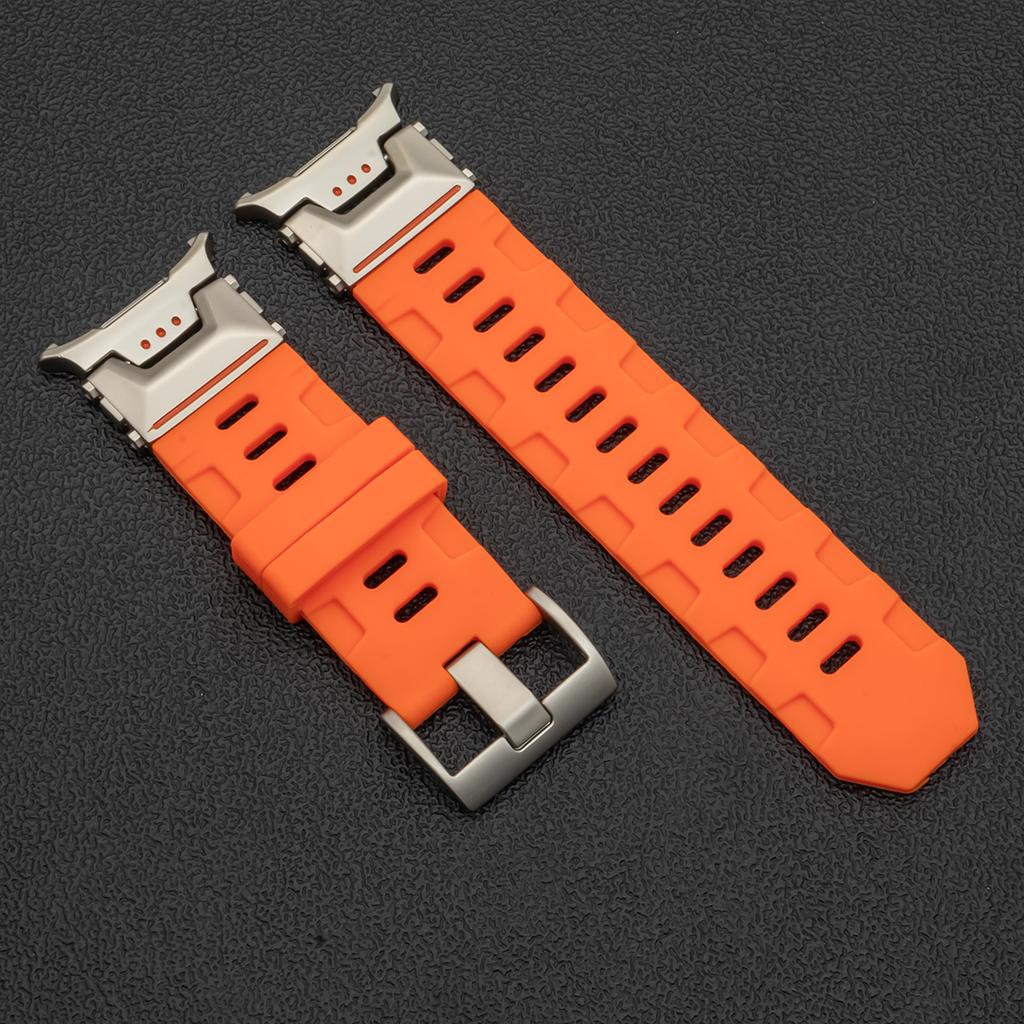 Мягкий силиконовый ремешок-петля для Samsung Galaxy Watch Ultra 47 мм, роскошный мужской спортивный ремешок Galaxy Ultra 2025, браслет с изогнутым концом без зазора