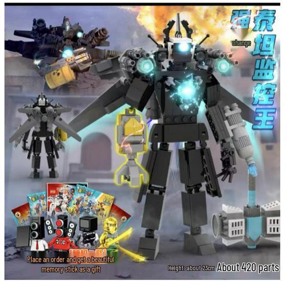Titan Clockman and TV Man Figurine Building Blocks Set
