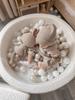 Foam playground with a Boucle White mountain 100 balls: white, pearl, beige