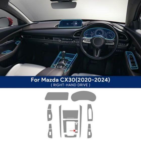 Gear Shift Collar for Mazda CX30 2020-2024 Interior Protective Film Anti-Scratch TPU