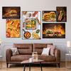 American Style Fast Food Pictures Canvas Painting Hamburger Fries Hot Dog Posters and Prints for Living Room Kitchen Wall Decor