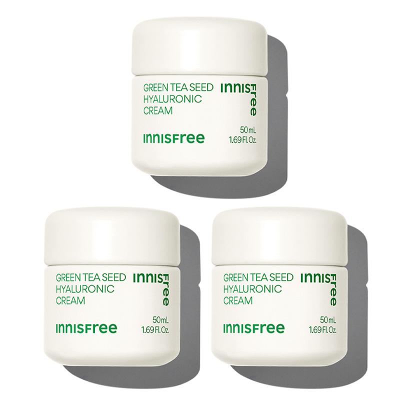 Innisfree Green Tea Seed Hyaluronic Cream 50ml, Safe for Acne-prone Skin & Sensitive Skin (3 Options)