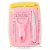 1set Random Color Fruit Knife Cutting Board Peeler Set, Paring Knife Fruit Knife Chopping Board Set, Kitchen Tools
