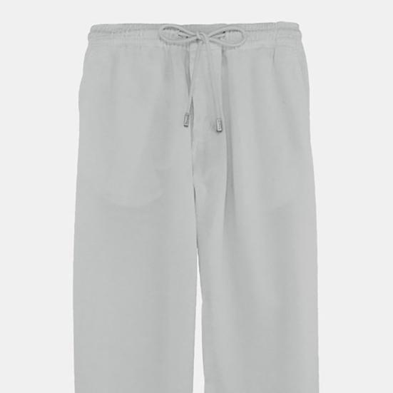 Yoga Pants Drawstring Mid Rise Men Solid Color Wide Leg Trousers Slacks for Sports