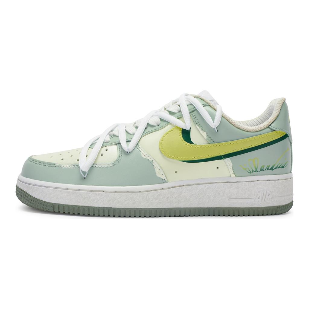 Nike Air Force 1 Low 811 Производство, Pineapple Adventure Низкие кеды для скейтбординга Женские Бежевый Желтый Зеленый DH2920-111(Команда80-)