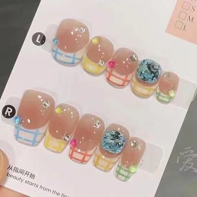 Чисто ручная фототерапия носимые планшеты для ногтей радужная ловушка носимые готовые изделия многоразовые пластыри для ногтей