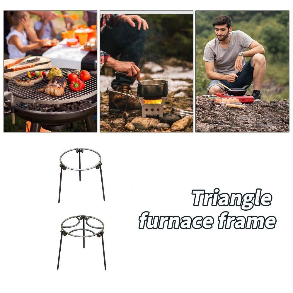 Reinforced Steel Camping Campfire Tripod Foldable Camping Grill Pot Rack Camping Kitchen