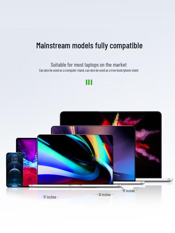 Aluminum Alloy Adjustable Laptop Stand with Wireless Charging