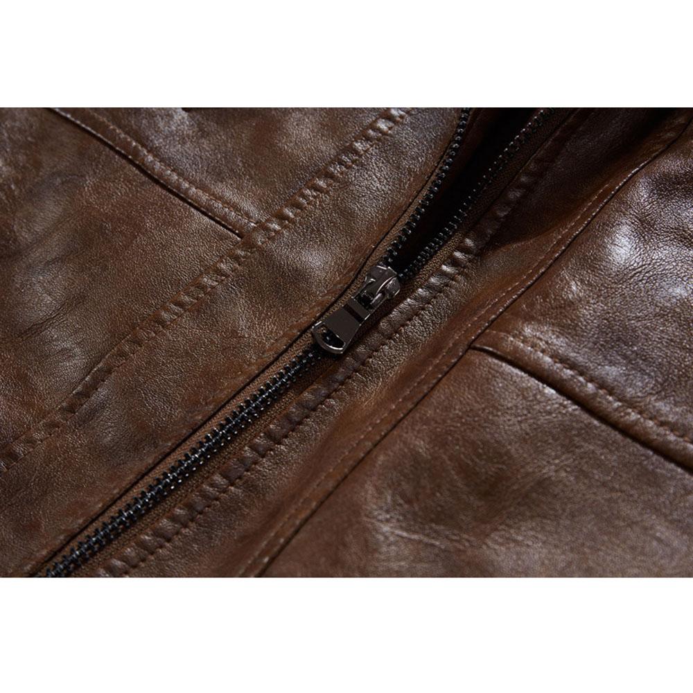 Европейская и американская осенне-зимняя мужская однотонная кожаная куртка Мужская повседневная кожаная куртка с капюшоном из искусственной кожи