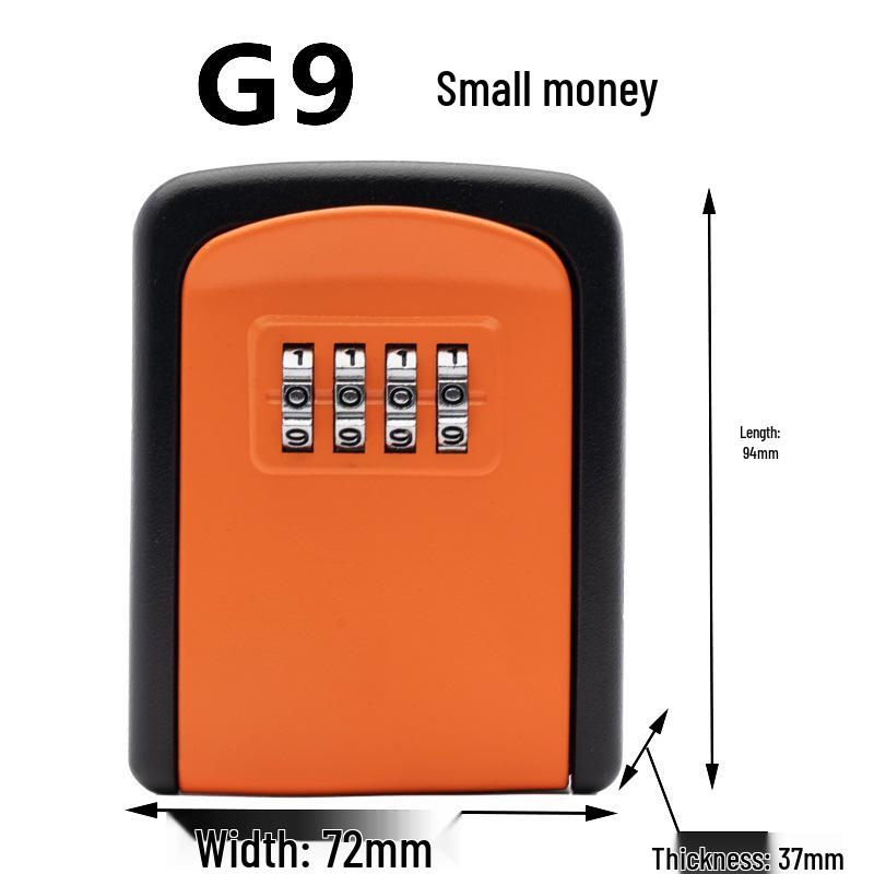 Temporary Key Storage Box for Construction Sites and Dorms with Anti-Theft Lock and Peephole