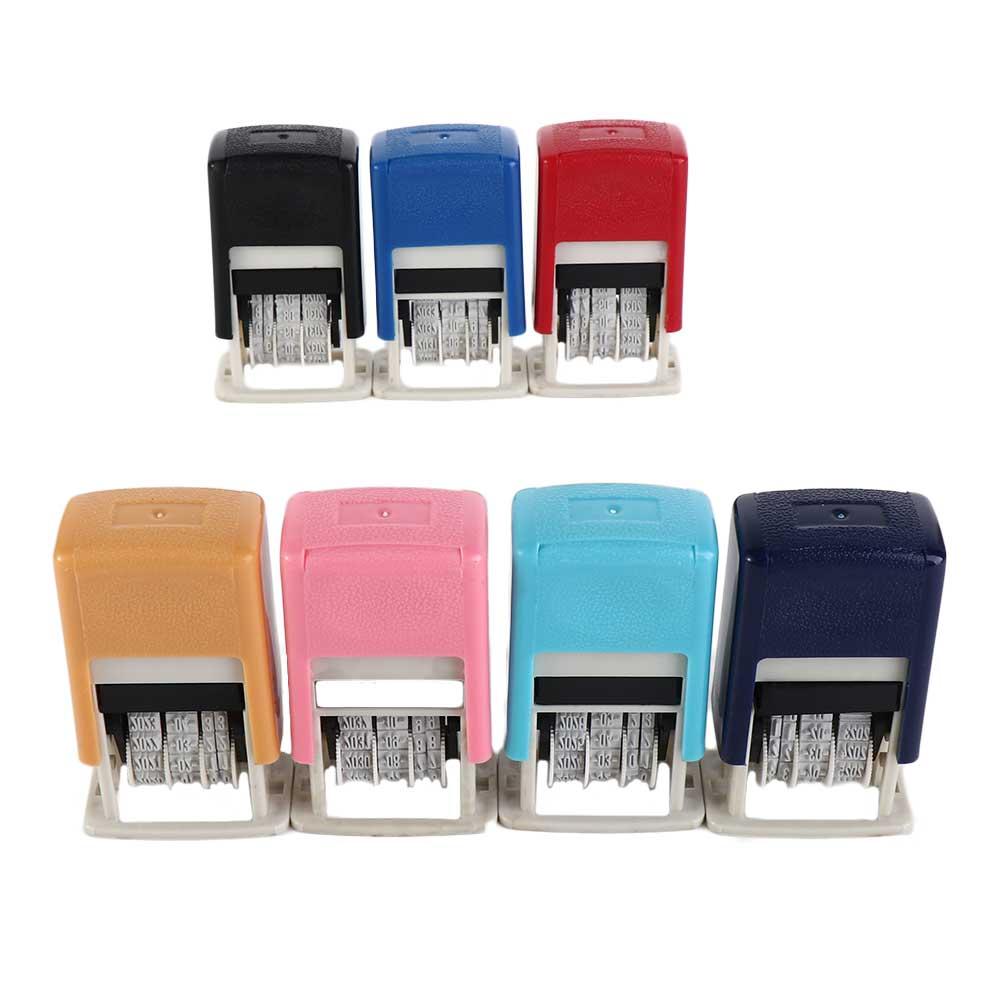 Stamp Self-Inking Stamps 4mm Date Stamps Automatic Ink Return Handle Account Stamp Date Wheel Stamp