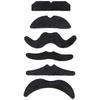 6PCS Funny False Mustache SelfAdhesive Black Fake Beard for Parties Halloween Christmas