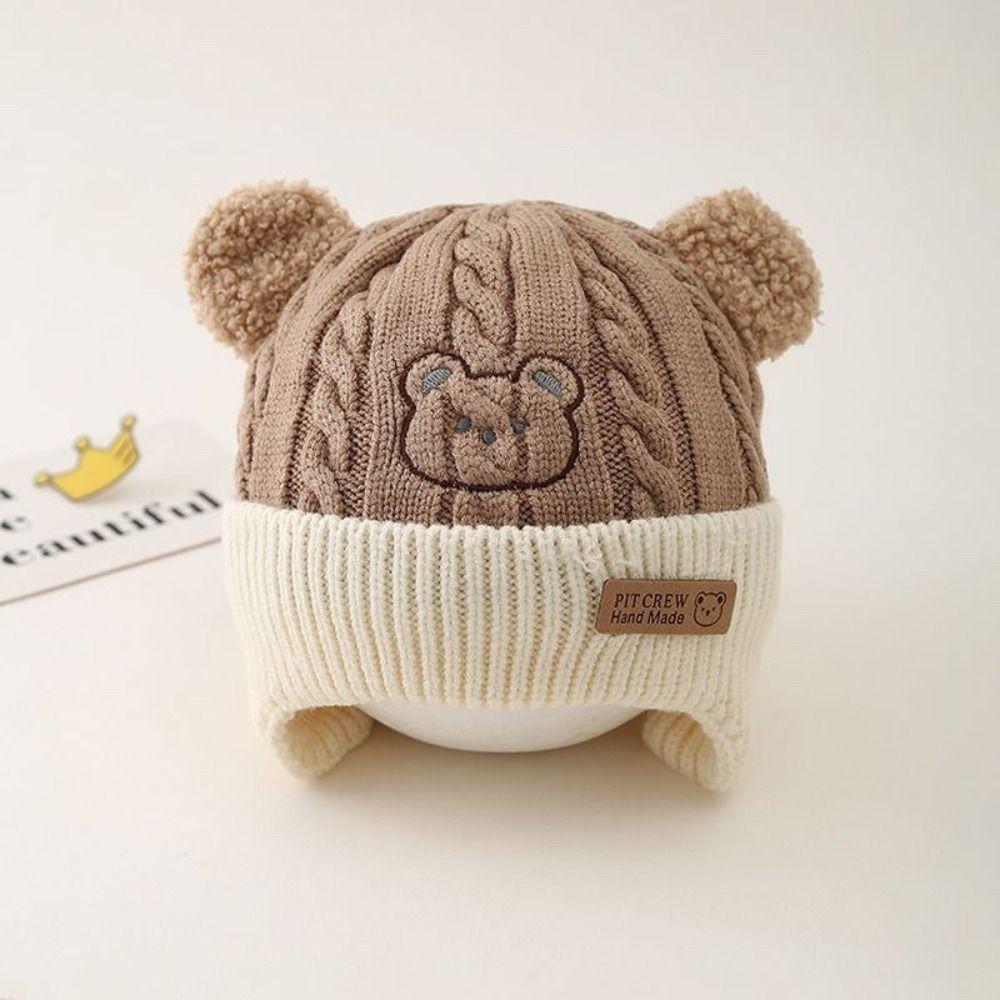Winter Knitted Earmuffs Hat Windproof Ear Protection Cap New Bonnet Beanie for Baby