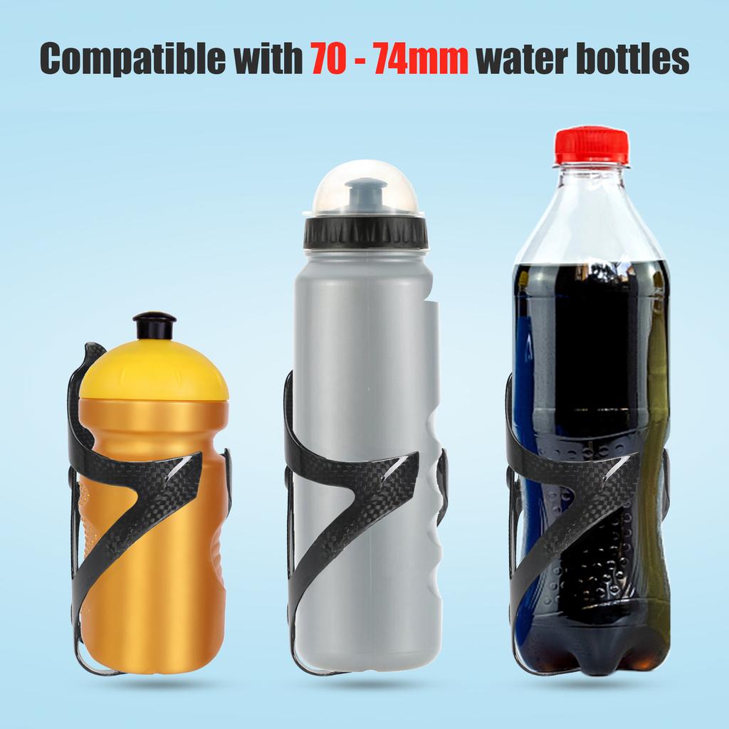 C-Fiber Cage Bike Water Bottle Holder Lightweight Durable Easy To Mount for 70-74mm Bottles