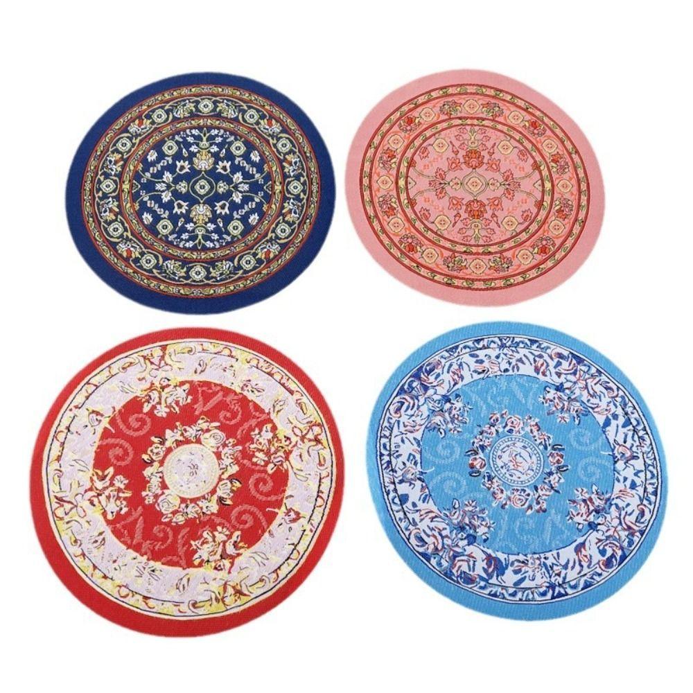 Multicolor Dollhouse Carpet Toy Doll Accessories Oval Round Miniature Weaving Rug Playing House Turkish Style Floor Covering Mat