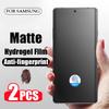2Pcs Matte Hydrogel Film For Samsung Galaxy S25 S24 S23 S22 Ultra S21 Plus S20 FE No Fingerprint Screen Protector For Galaxy S25 Ultra