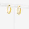 ESTELLE [Official] Women's Silver Earrings with Yellow Gold Plated Cubic Zirconia (Product Code: 0776-0068-0000-0000)