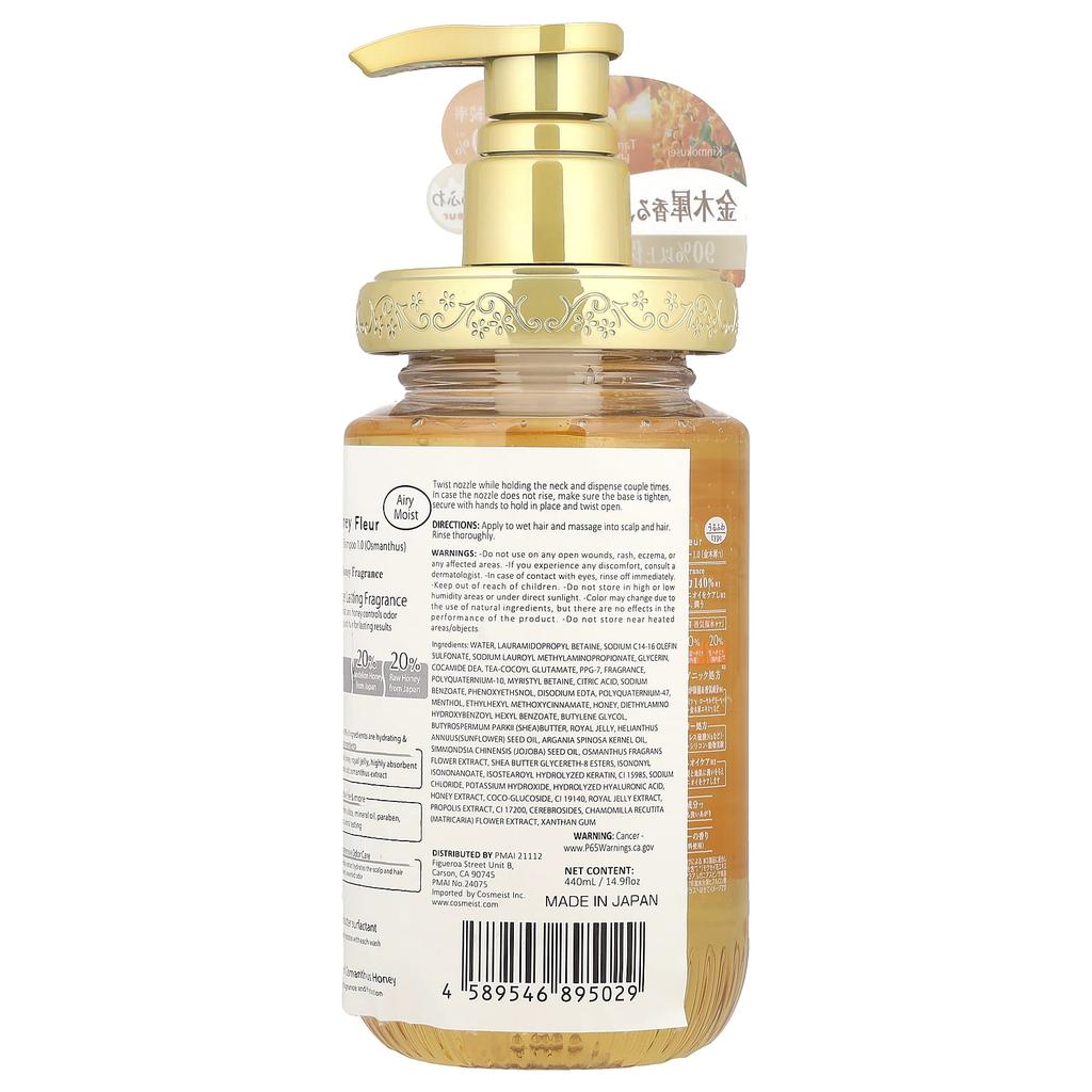 &Honey, Fleur Moist Shampoo, Osmanthus Honey, 440Ml(14.9Fl Oz)