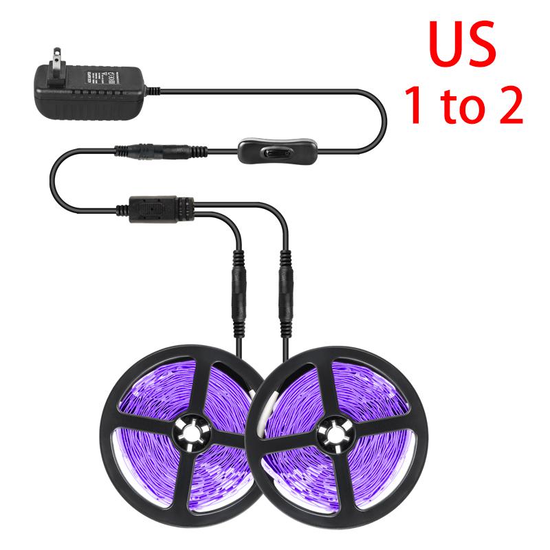 УФ светодиодная лента гибкая светодиодная лента ультрафиолетовая лампа 385-400 нм черный свет 2835 SMD DC12V светодиодная лента для DJ Glow Party