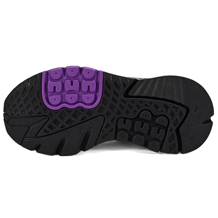 Adidas Originals Nite Jogger Сетка Замша Беговые Кроссовки Удобные Прочные Низкие Повседневные Кроссовки Женские кроссовки Черные Фиолетовые FX6903