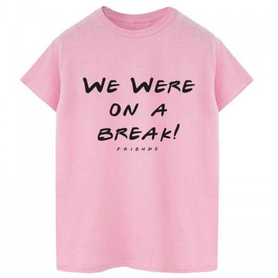Женская/Дамская Хлопковая Футболка Бойфренда с Текстом 'We Were On A Break'